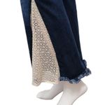 Lucky and Blessed Dark Wash High Rise Lace Inset Western Flare Jeans Size 12 Photo 4