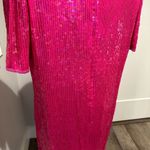 Vintage Roaman's Hot Pink Beaded Sequin Dress Size 10 Photo 4