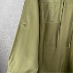 Marc New York  Top Womens 1X Green Blouse‎ Lace Up Roll Tab Office Minimalist Photo 7