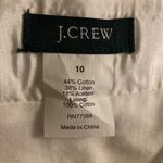 J.Crew  Womens Mini Skirt Striped Ivory Gold Pockets Size 10” Photo 5