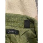 VTG Context Long Sleeve Tweed Velvet Notched Lapel Blazer Moss Green Women's Sz8 Size 8 Photo 3