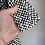 ZARA Cream & Navy Knit Jacquard Mock Neck Skater Dress Size Small Photo 3