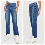 AG Adriano Goldschmied 💕AG JEANS💕 Twisted Alexxis Jeans High Rise Raw Hem ~ Mentor Dark Wash 32 NWT Photo 2