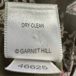 Garnet Hill  Dropwaist Button-Up Dress Olive Green Floral Size 6 Small Photo 8