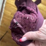 Banana Republic  maroon lace with neck tie blouse size small Photo 3