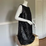 United Colors Of Benetton Stile Benetton Black Sequin Sleeveless Mini Dress Women’s Size M (IT 44 / US 8) Party Glam Photo 3