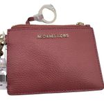 Michael Kors Jet Set Small Pebbled Leather Wristlet Card Coin Case Rose Gold Photo 0