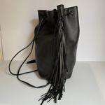 Victoria's Secret Victoria’s Secret Black Fringe Bucket Bag Stylish & Spacious Photo 2