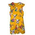Old Navy  Yellow Floral Midi Dress Sz XL Short Flutter Sleeve Casual Boho Flowy Photo 4
