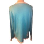 Quacker Factory The  Blue Long Sleeve Light Up Long Sleeve Sweater Size Photo 2
