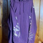 PINK - Victoria's Secret Victoria's Secret Pink Maroon hoodie size large sparkly flashing top oversized Photo 0