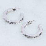 Karen Millen  European Crystal  Small Hoop Earrings Photo 0