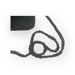 La Regale Vintage 50’s:  LTD ♕ Silk Beaded Convertible Clutch Evening Bag ♕ Black Photo 13