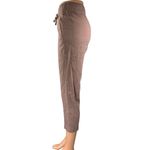 Aritzia Babaton Women's Brown Tan Linen Skinny Mid Rise Crop Trousers Pants XXS Photo 1