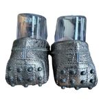 Tod's Double T metallic cracked-leather loafers with dust bag size 9 (39) Photo 10