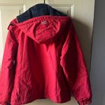 Red Ski & Snow Jacket weatherproof windbreaker hooded Raincoat size medium Photo 2