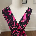 Tracy Reese Sleeveless Printed Midi Dress Hot Pink Floral Silk Ruffle 4 $398 Photo 3