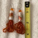 5 pair of gently used orange, yellow & peach colored earrings EUC Orange Photo 2