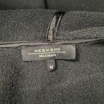 Weekend MaxMara Button Front Hooded Lightweight Sweatshirt Jacket in Black Med Photo 2