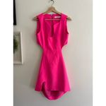 Amanda Uprichard  Puzzle Cutout Dress in Hibiscus Pink Size Medium Photo 3