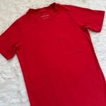 Everlane Dress The Weekend Tee Pocket Crewneck Short Sleeve Red XXS Photo 3
