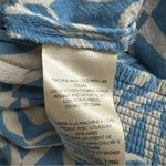 Free People  FP Women’s Kira Halter Neck Wide Leg Jumpsuit Blue White Print Photo 10