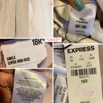 EXPRESS  LIGHT BLUSH PINK SUPER HIGH RISE ANKLE LENGTH PAPER BAG TROUSERS NWT 18 Photo 11