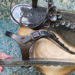 Coach women’s black sparkle floral logo jelly sandals, size 10M Photo 4