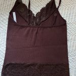 & Other Stories Brown Lace Tank Top Photo 1