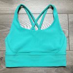 Lululemon  Energy Ribbed Longline Bra Medium Support B/D Cup Green Size 6 Photo 0