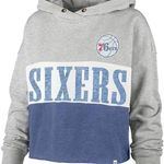 47 Brand 47 PHILADELPHIA 76ERS WOMENS BLUE LIZZY HOODED SWEATSHIRT Photo 0