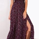 Bohemia Red Maxi Dresses Chiffon Cotton Casual Printing Women's Sz M Size M Photo 3