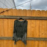 Knox Rose Knox‎ Rose Womens Shark Bite Top Size Small Long Sleeve Green Tie dyed Grunge Photo 6