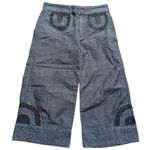 Marc Jacobs  Womens S Small Wide Leg Crop Jeans Denim Pants Boho Hippie Photo 0