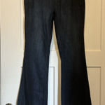 Loft Ann Taylor  Modern Flare Dark Denim Jeans Size 6 Low Rise Y2K Stretch City Photo 0