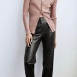 Babaton Aritzia  Command Black Faux Leather Ankle Pants size 8 Photo 0