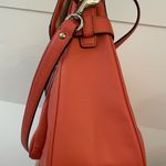 Coach Taylor Marin Satchel in Coral with Silvertone Hardware Photo 4