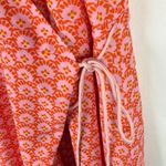 Alice + Olivia Sandra Angel Sleeve Wrap Dress Stamp English Rose Size 10 EUC Photo 7