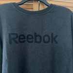Reebok Women’s Black Graphic Athletic Crewneck Sweater Sz M Photo 2