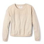 REl Small Cooperative Nook Quilted Sweatshirt Heathered Macadamia Brushed Fleece Photo 0
