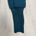 AEMI+CO Teal Blue Long Sleeve Cotton Henley Hoodie Sweatshirt Women's Medium Size undefined Photo 5