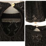 ZARA Pointelle Black ruffles top Photo 7
