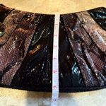 Nine West  Faux Python Snake Print Black Metallic Clutch Photo 10