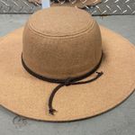 INC  Tan Floppy Sun Hat with Brown Braided Detail Photo 1