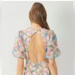 Entro  Blush Jacquard Floral Mini Dress Photo 1