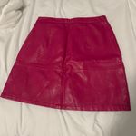 Say What? Hot Pink Leather Skirt Photo 2