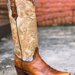 Corral Paisley Print Snip Toe Cowgirl Boots Photo 0