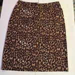 East 5th  leopard print midi pencil skirt, pockets women’s size 10 Photo 0