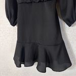 VICI Black Tie Neck Long Sleeve Mini Dress Medium Elegant Classy Cocktail Photo 3