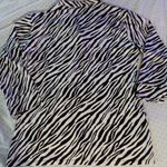 Sport Haley womens golf shirt 3/4 sleeve black white zebra stripes sz medium Photo 4